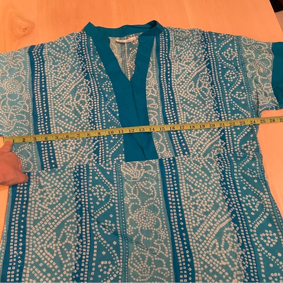 ULLA POPKEN XXL flowy cotton tunic top. Beautiful blue. - Picture 4 of 6